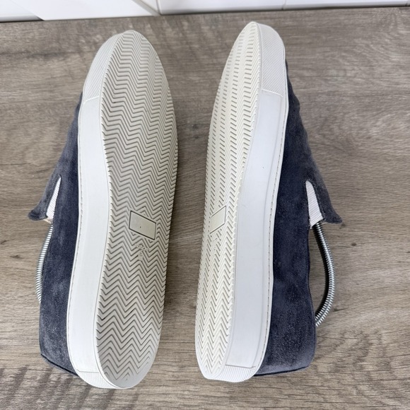 Opie Way Indigo Blue Suede Lo Top Slip On Sneakers Mens Size 10 Handmade In USA - Picture 7 of 9